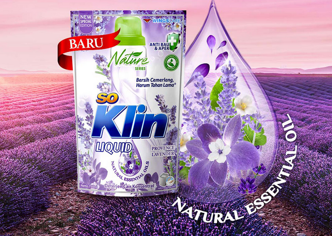 Deterjen Pertama di Indonesia dengan Natural Essential Oil Lavender